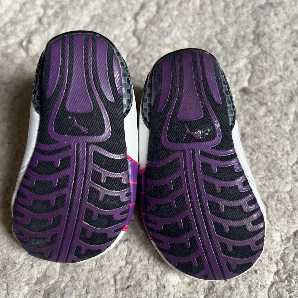 PUMA Infant Crib Shoes Size 3 Pink Soft Sole Sneakers Velcro Pre-Walker - Picture 4 of 10